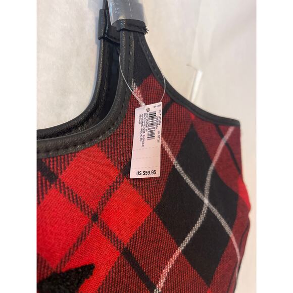 Victoria’s Secret Limited Edition NWT Tote & Sherpa Blanket Set Red Black Plaid - Picture 4 of 8